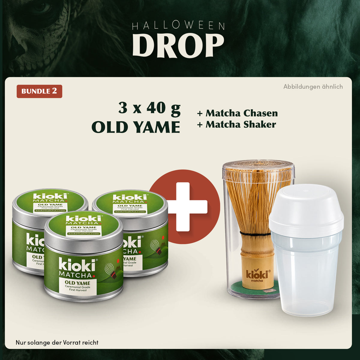 Halloween Drop – Bundle 2: 3 × 40 g Old Yame + Chasen + Shaker